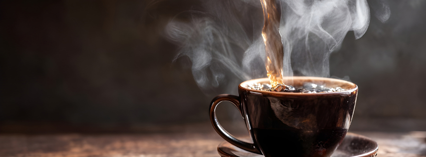 Is this the correct temperature for coffee? Boiling water being poured into. cup of black coffee.