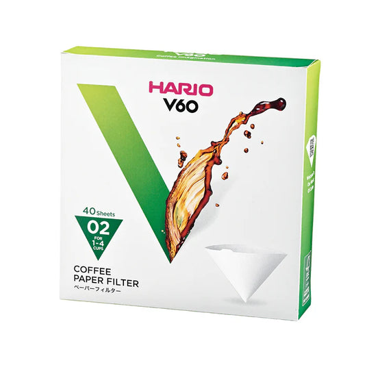 White filter papers for Hario V60 dripper